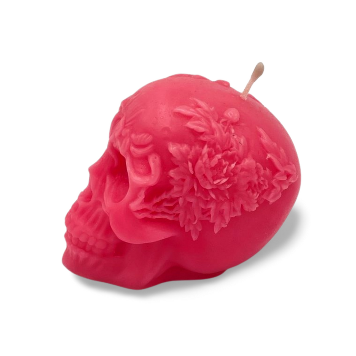 Skull with delicate flowers