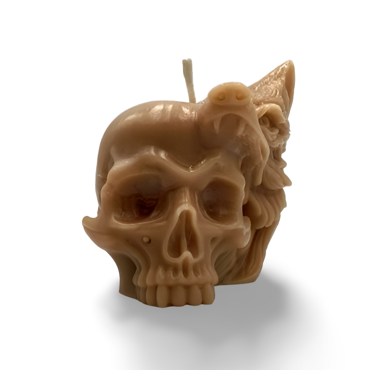 Wolf and Skull Candle