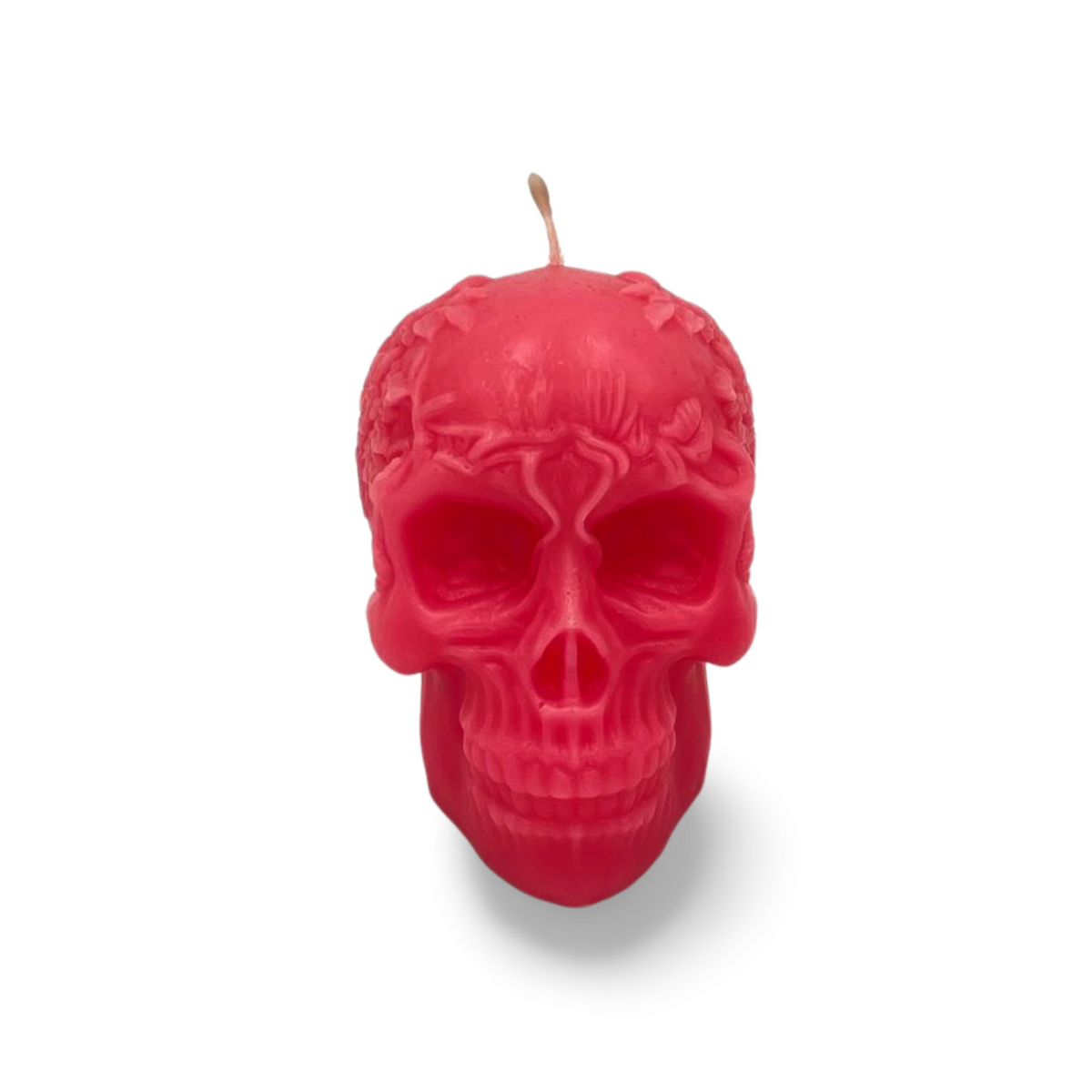 Skull with delicate flowers